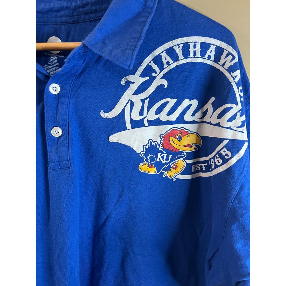 Kansas Jayhawks Polo Shirt - Mens 2XL‎ - Picture 3 of 6